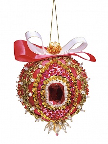 Шар новогодний из пайеток - Кардинал Ришелье (Волшебная мастерская, ШП-10)